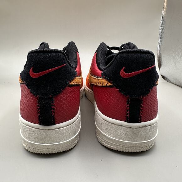 Nike Air Force 1 Sneakers GS PRM Low Chinese New Year Red Gold AV5167-600 6.5Y - Picture 6 of 9